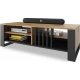 Szafka RTV III pod TV 145 cm lamele dąb Wotan nowoczesna loft